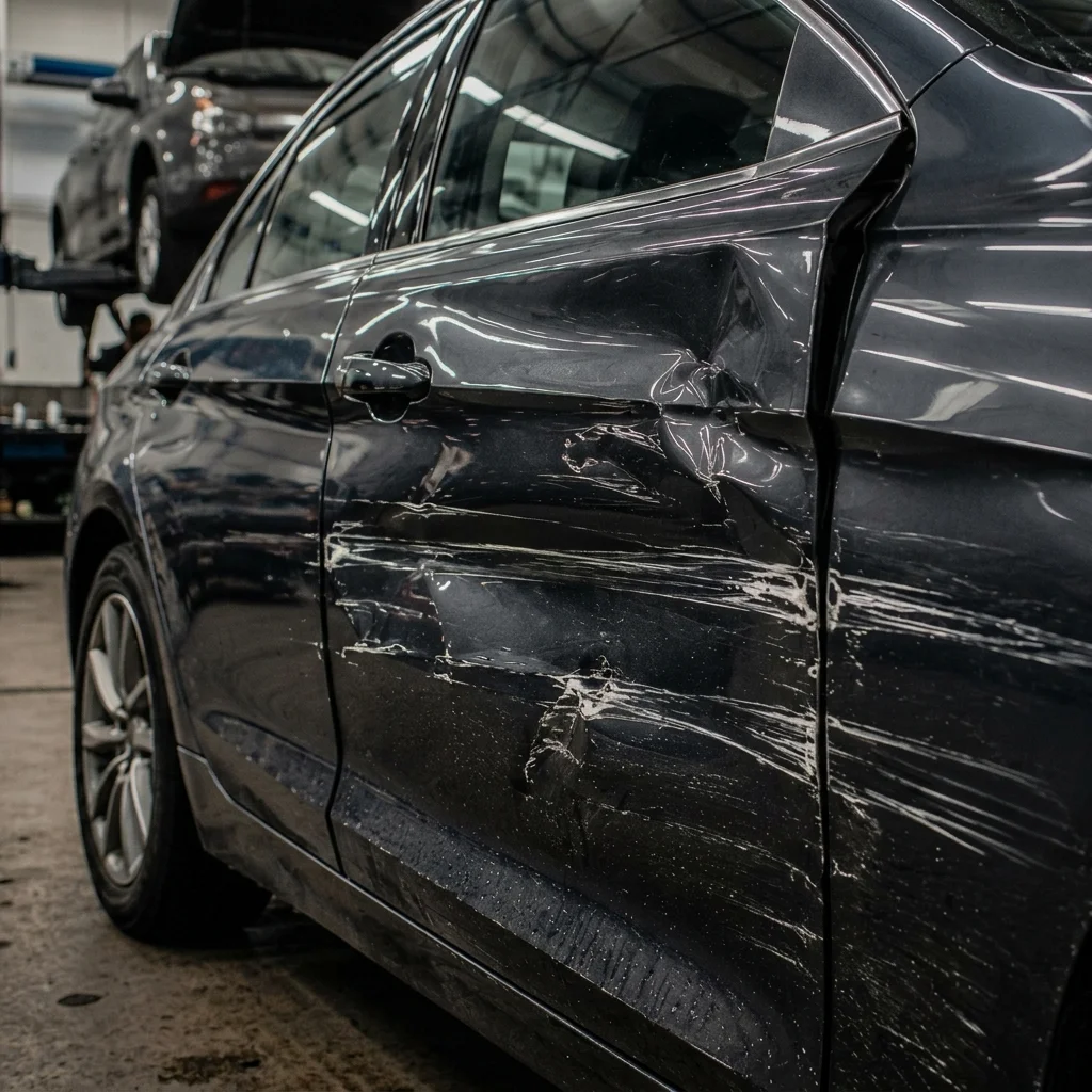 Dented damaged car panel Lambodar Motors